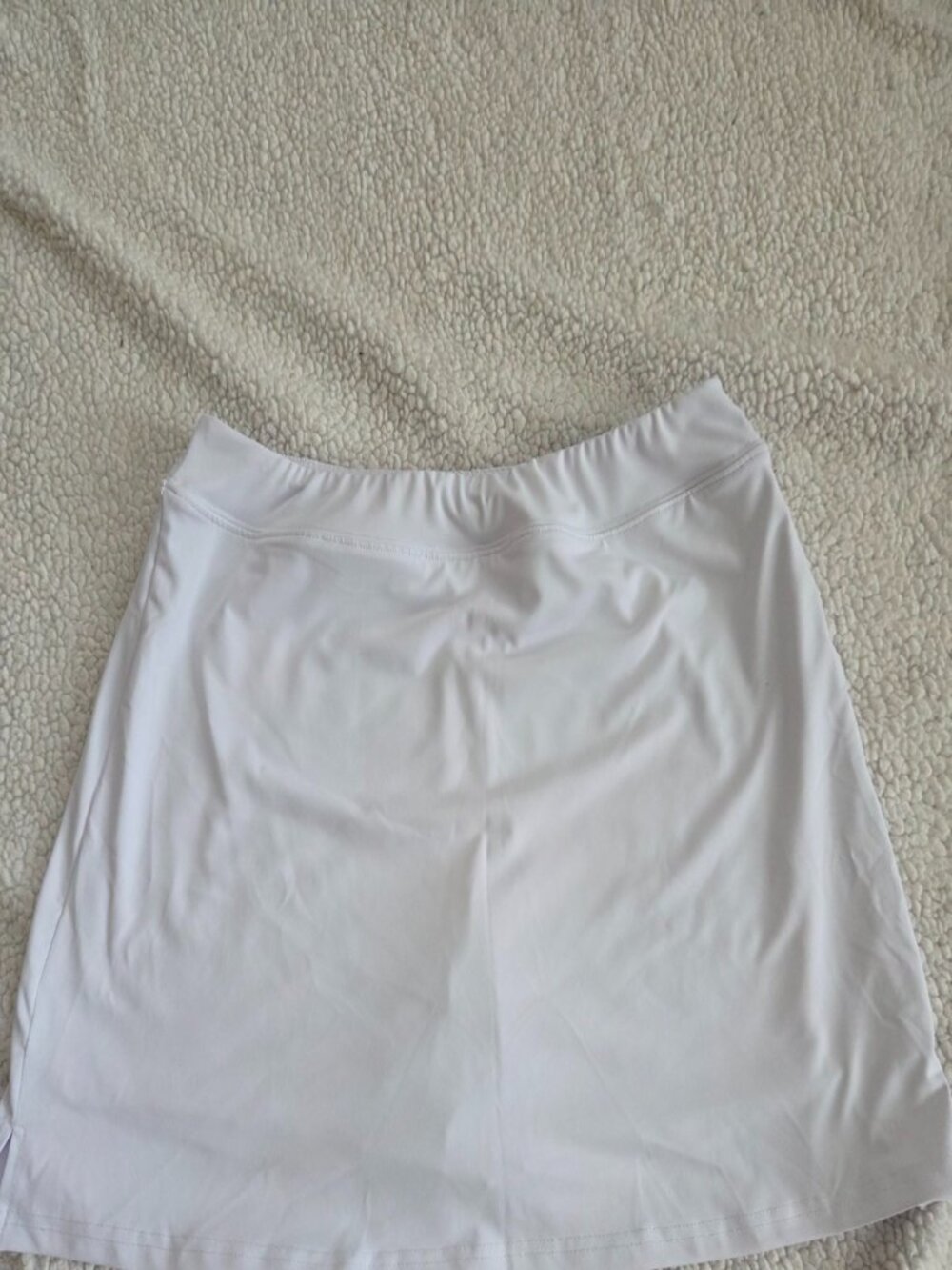 Ekouaer White Athletic Tennis Golf Skort XL Built In Shorts